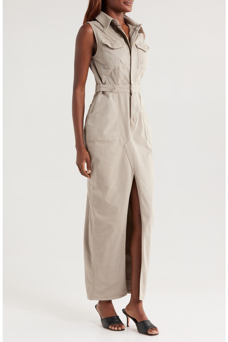 Fit for Success Twill Maxi Dress, Alternate, color, MUSHROOM