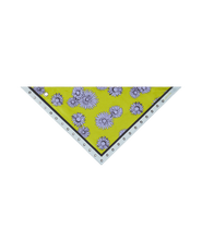 Lanvin Triangle Silk Scarf With Marguerite Motifs