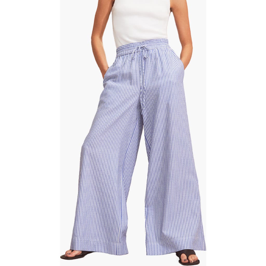 Ro&zo Wide Leg Stripe Drawstring Trousers