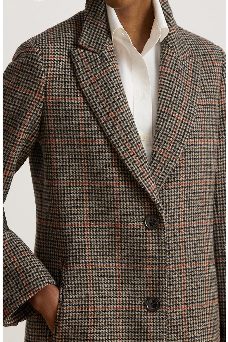 Wool Blend Tweed Coat, Alternate, color, BOX HOUNDSTOOTH