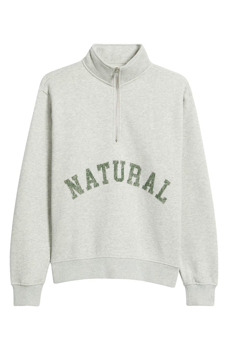 Museum of Peace & Quiet Arch Pigment Dyed Half Zip Graphic Sweatshirt, Alternate, color,