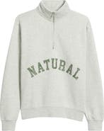 Museum of Peace 
Quiet Arch Pigment Dyed Half Zip Graphic Sweatshirt