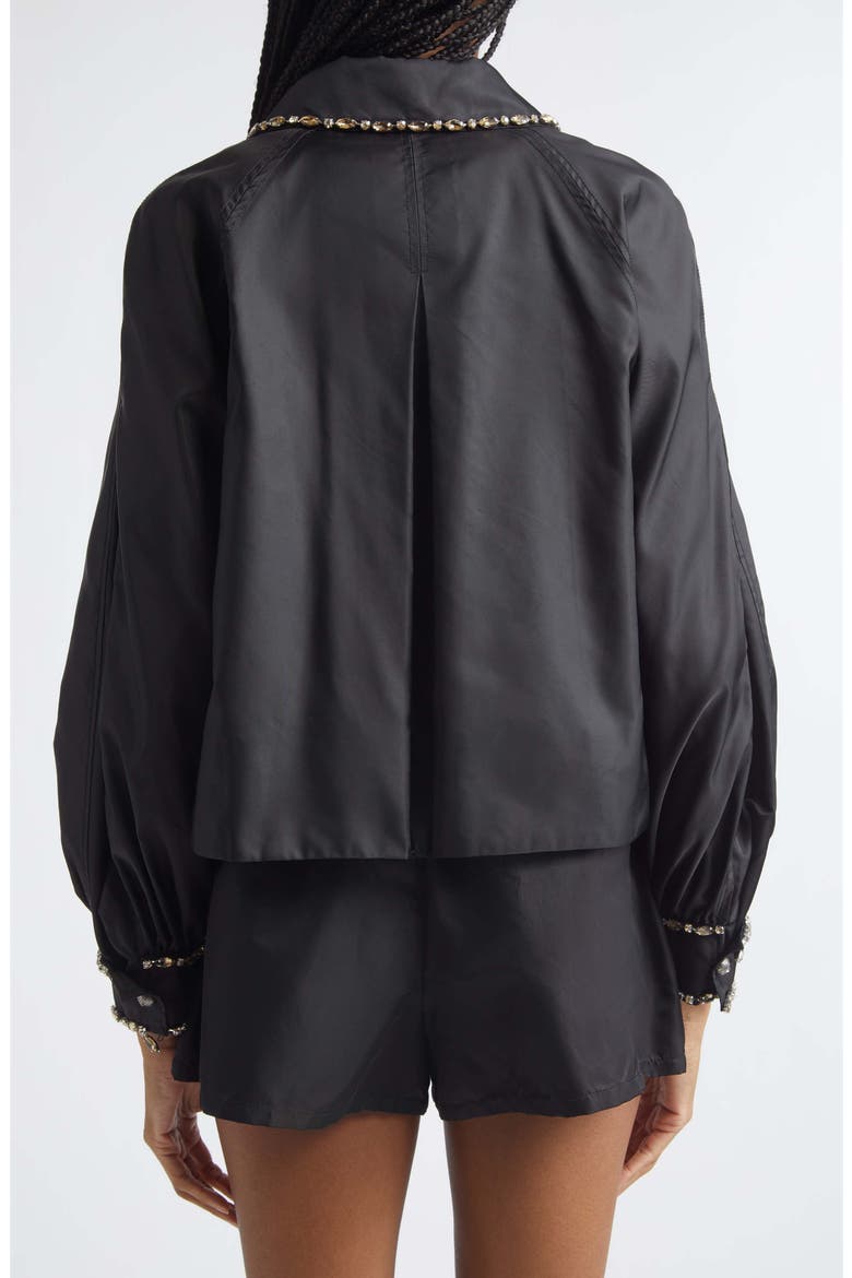Adami Rhinestone Detail Jacket, Alternate, color, BLACK
