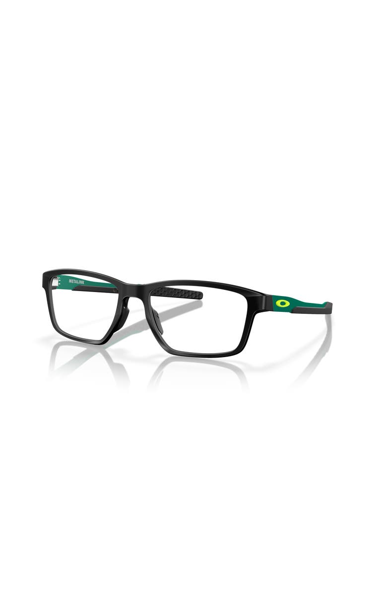 Oakley 57mm Rectangle optical glasses, Main, color, Black