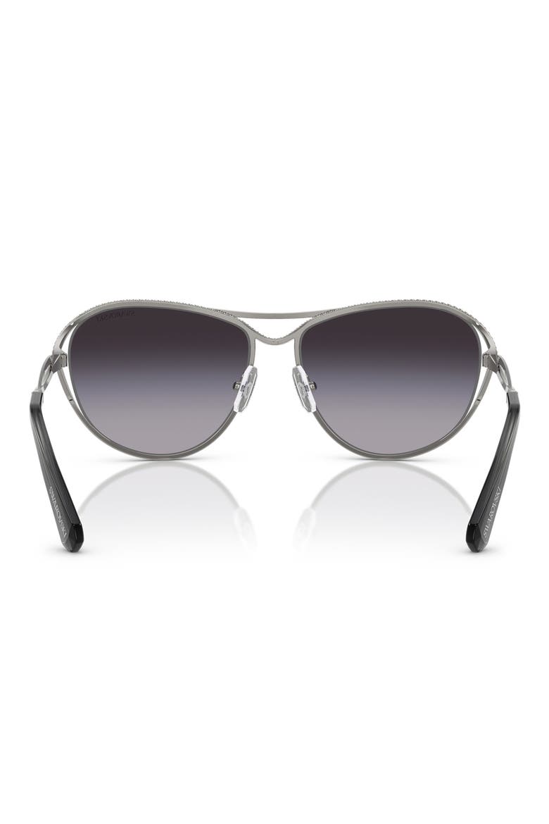 59mm Gradient Pilot Sunglasses, Alternate, color, GUNMETAL
