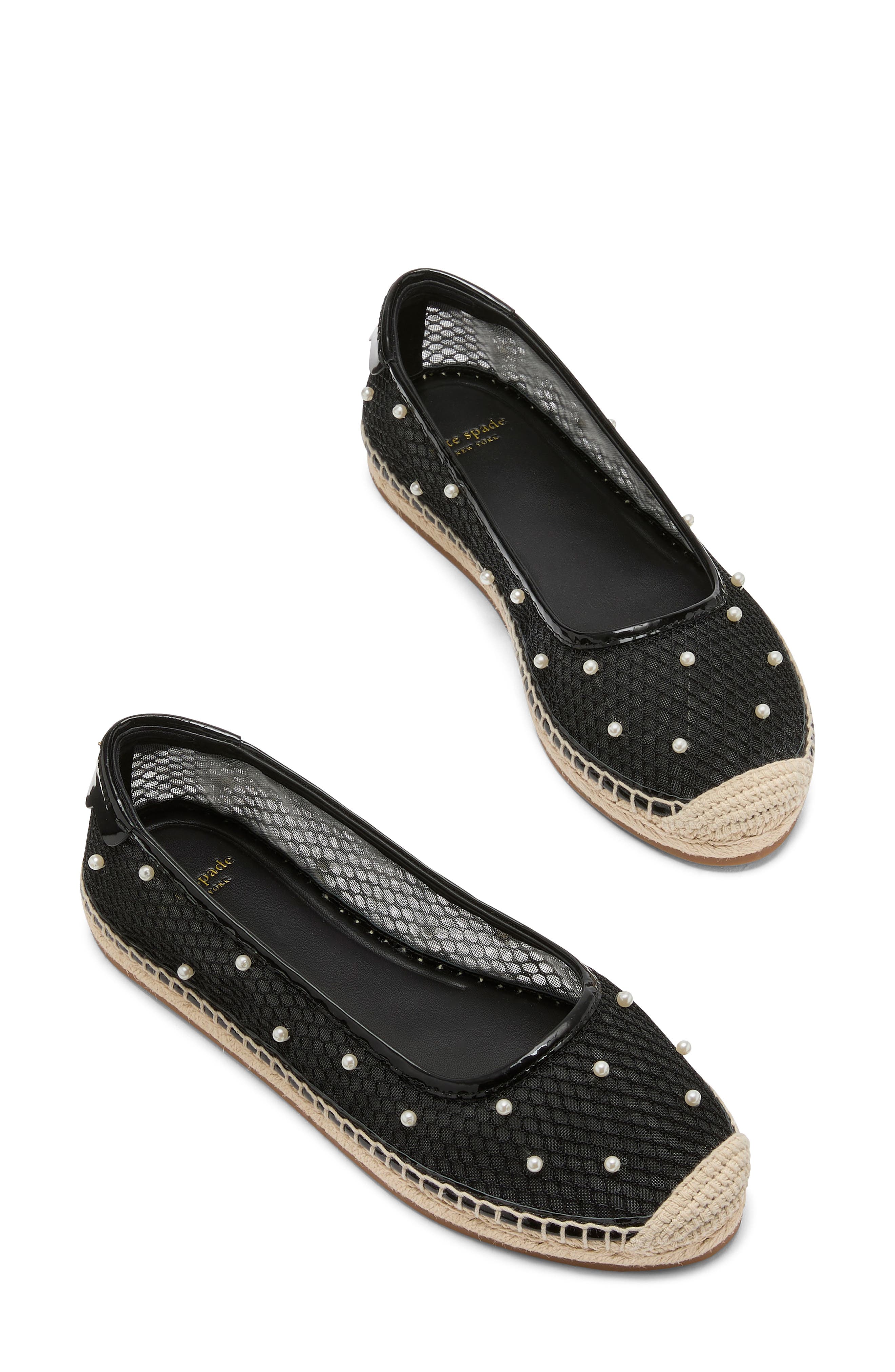 Kate Spade New York Faux Pearl Ballet Flat, Alternate, color, 