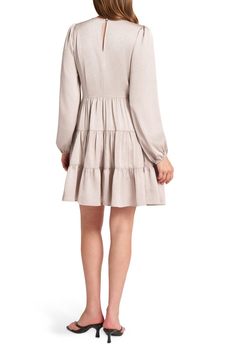 matty m. Provence Long Sleeve Tiered Dress, Alternate, color, Sand