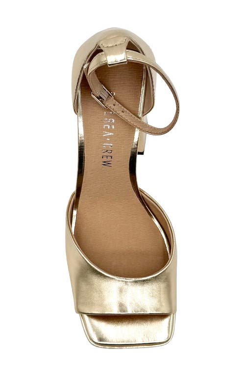 Chelsea Crew Chaser Platform Pump In Gold Pu