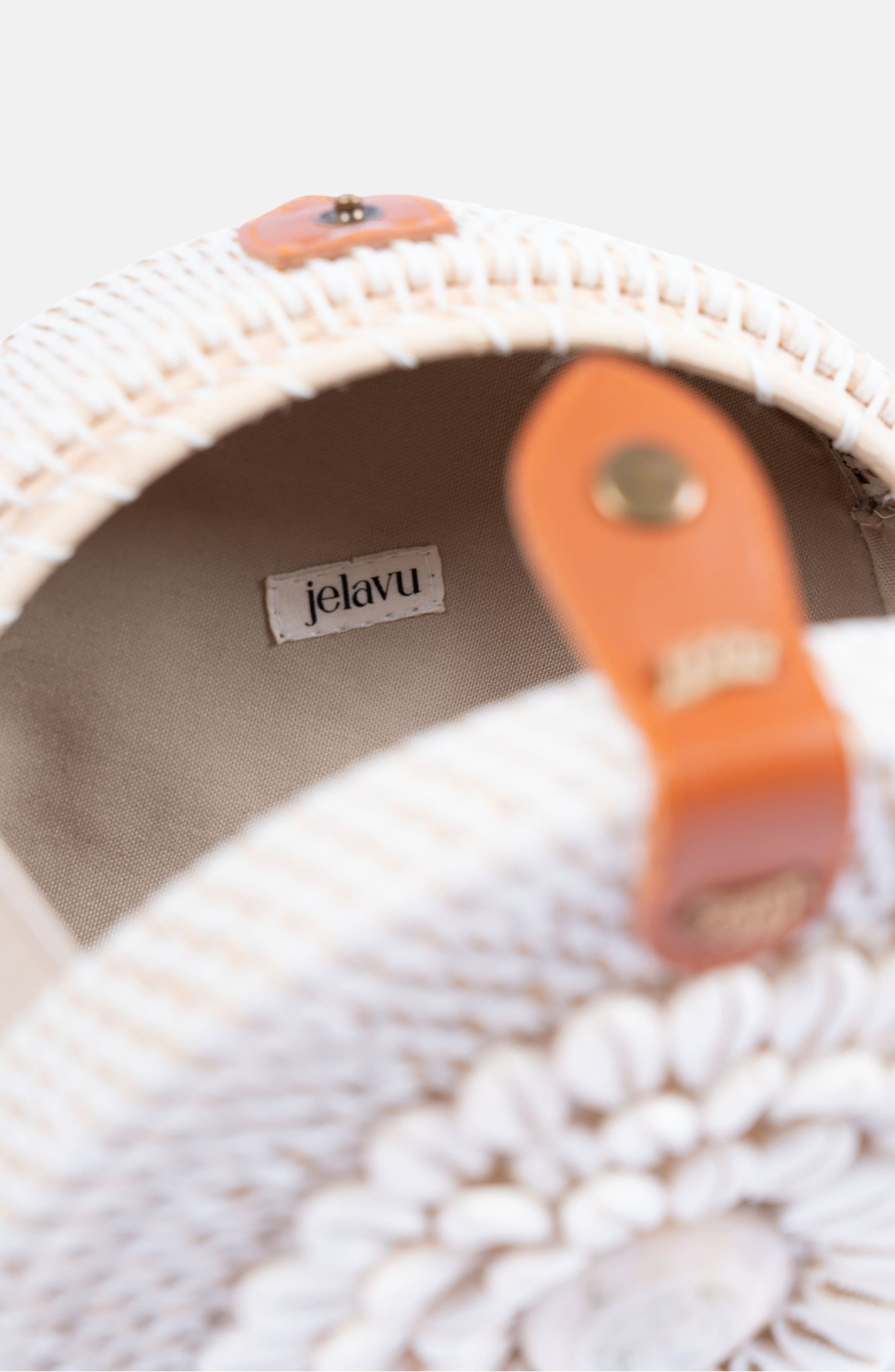 Jelavu Ata Kauri Rattan Canteen Crossbody Bag, Alternate, color, White