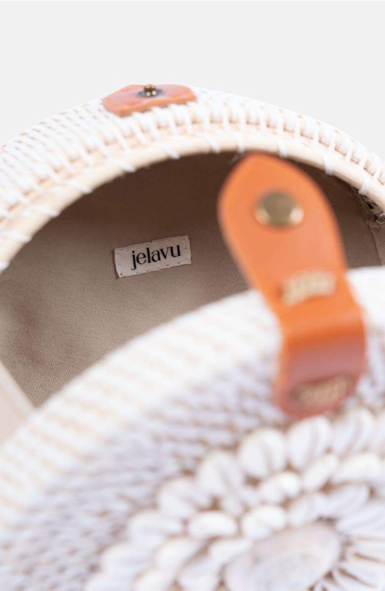 Jelavu Ata Kauri Rattan Canteen Crossbody Bag, Alternate, color, White