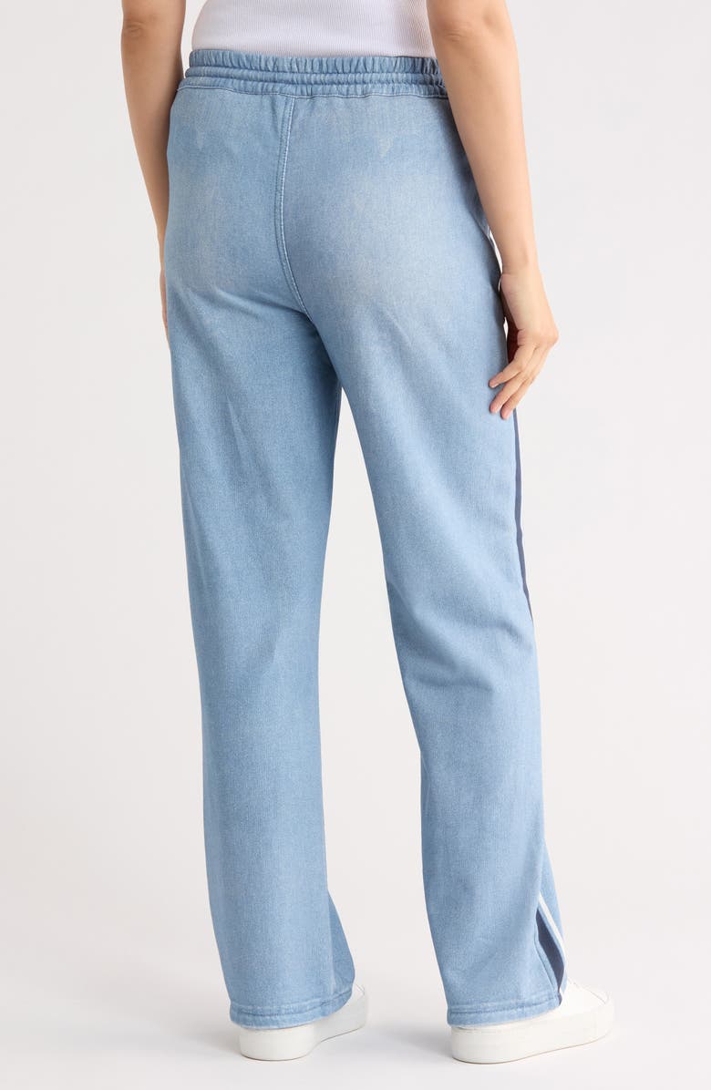 ECRU Stripe Track Pants, Alternate, color, Light Wash