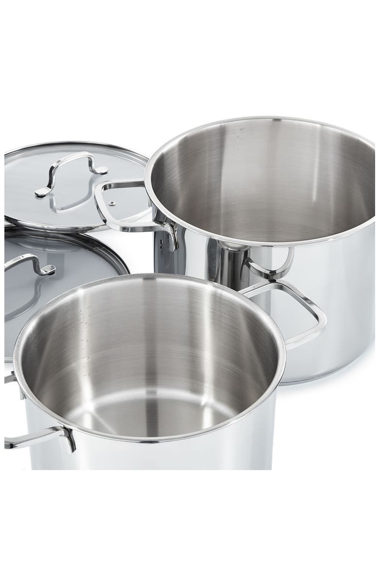 DiNA Helix 4-Piece Stockpot Set, Alternate, color, SILVER