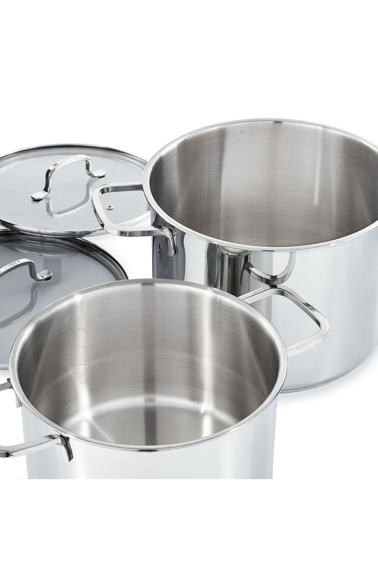BergHOFF DiNA Helix 4-Piece Stockpot Set, Alternate, color, Silver