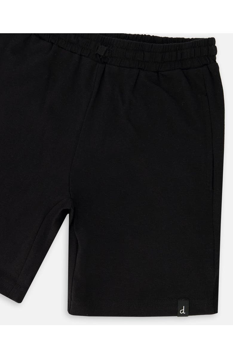Deux par Deux Organic Cotton Jersey Shorts, Alternate, color, Black