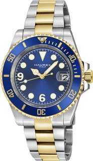 Haurex Italy Barracuda 316L Stainless Steel Bracelet Watch, 43mm