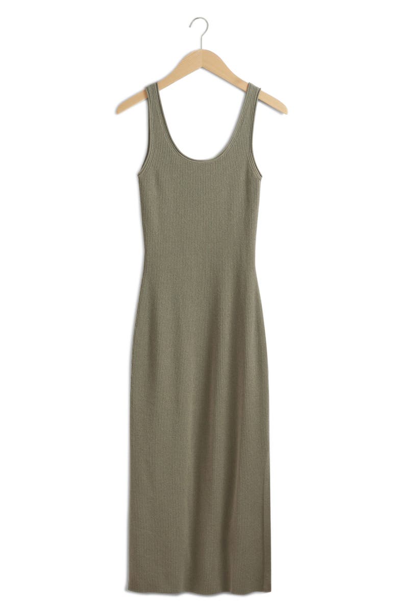 & Other Stories Rib Cotton & Linen Blend Tank Dress, Alternate, color, 