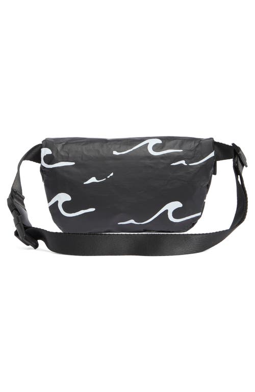 Aloha Collection Mini Seaside Belt Bag In White/black