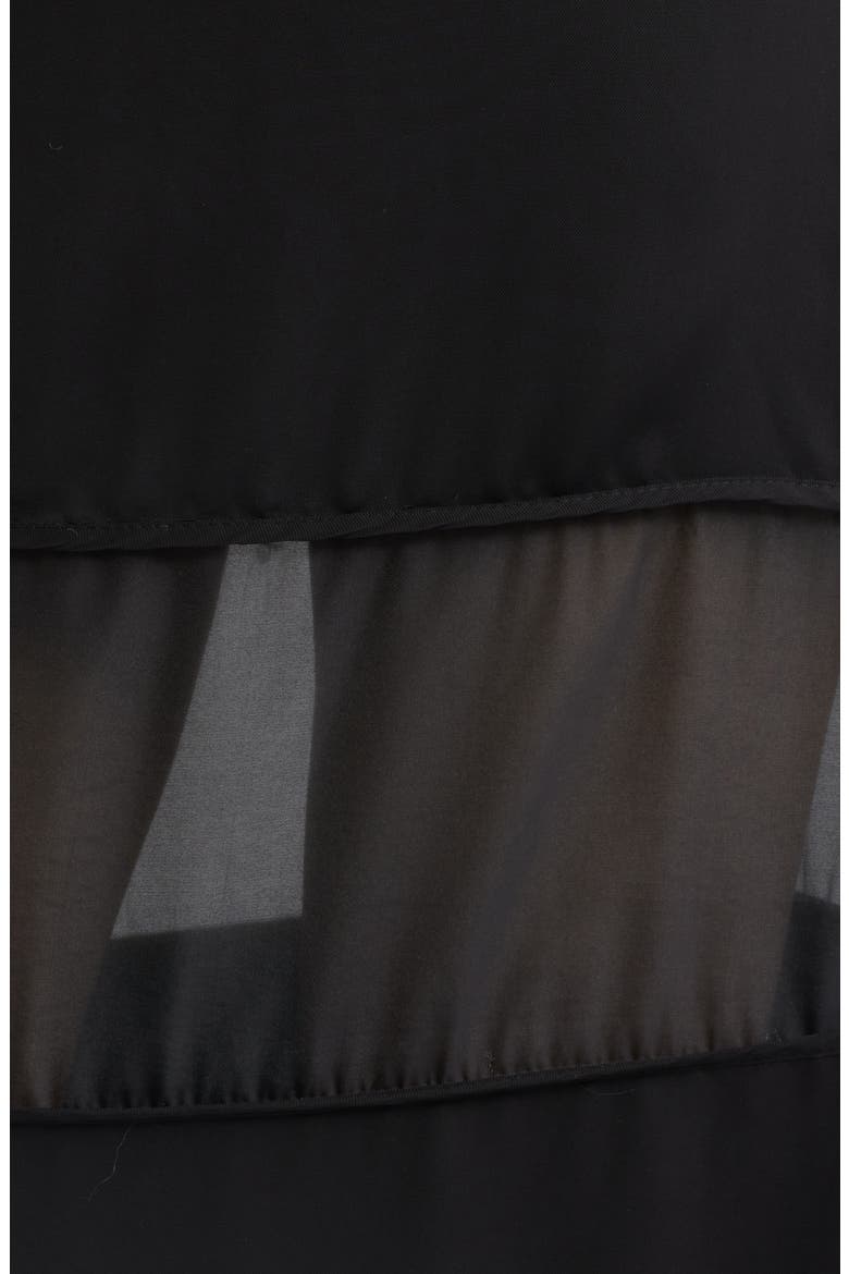 Rene Semi Sheer Panel Skirt, Alternate, color, BLACK