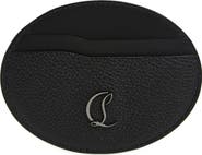 Christian Louboutin Mooncrest Galet Leather Oval Card Case