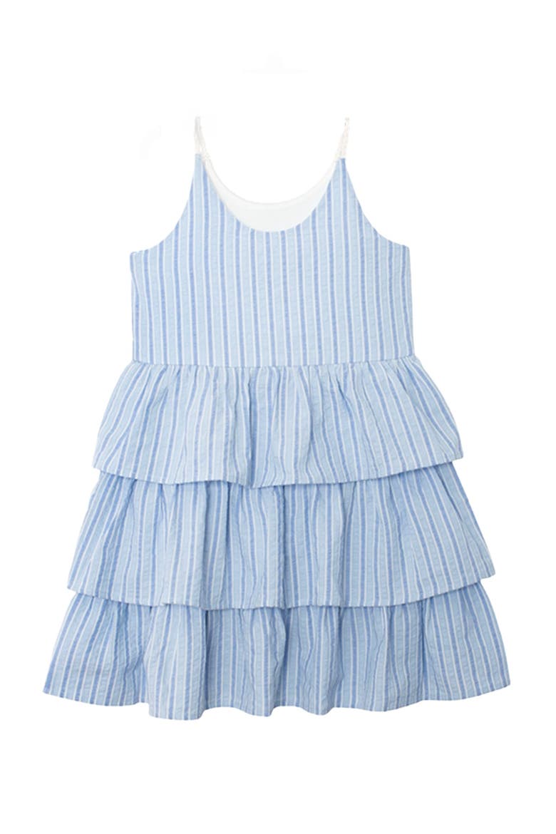 Up and Away Sleeveless Tiered Dress, Alternate, color, Blue