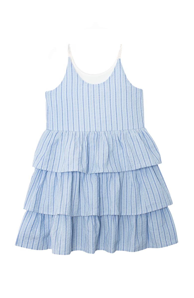 Mabel + Honey Up and Away Sleeveless Tiered Dress, Alternate, color, Blue