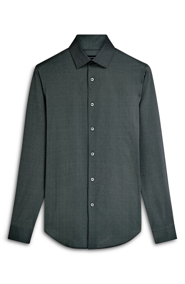 Bugatchi James OoohCotton<sup>®</sup> Trim Fit Stripe Button-Up Shirt, Alternate, color,