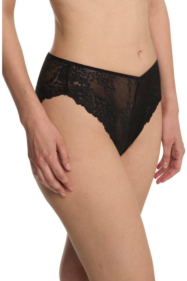 Heavenly High Cut Briefs, Alternate, color, BLACK