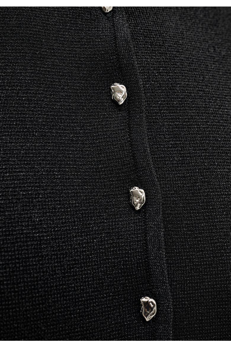 Azra Metallic Milano Knitted Cardigan, Alternate, color, Black