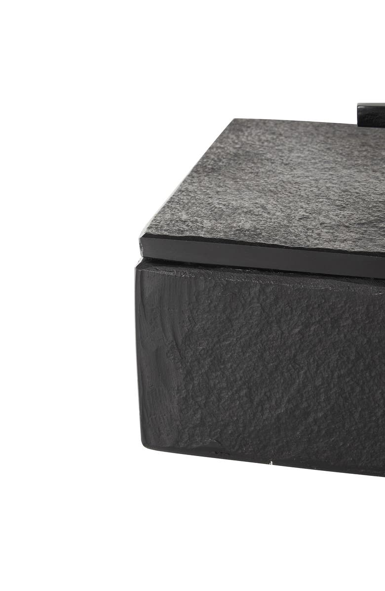 UMA Contemporary Set of 2 Decorative Marble Boxes, Alternate, color, Black