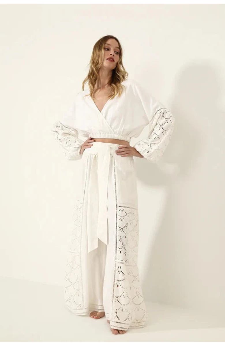 GUADALUPE DESIGN Regina Pants, Main, color, White