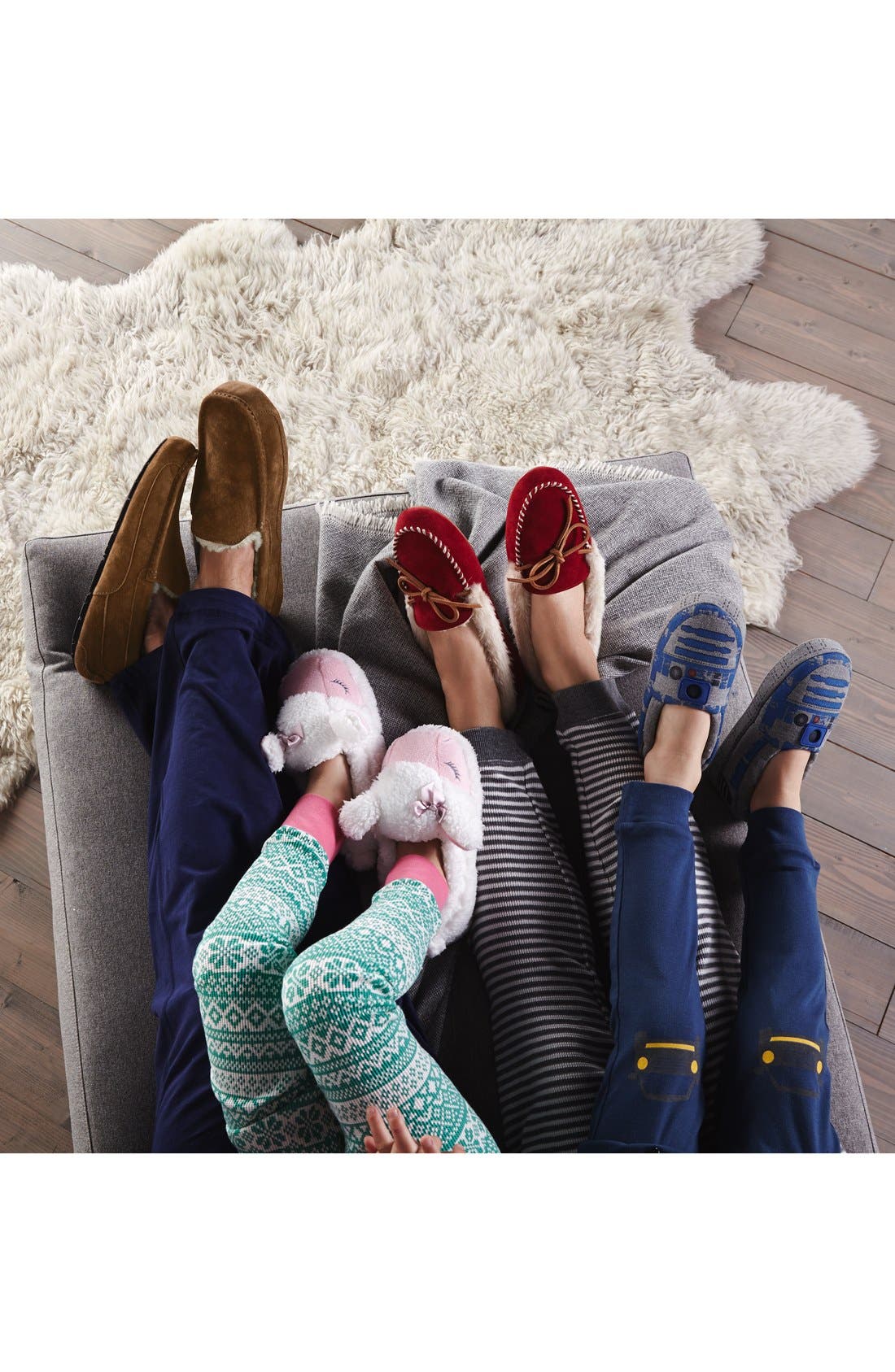 Sperry Top-Sider® 'Paige' Faux Fur Slipper, Alternate, color, BLACK SUEDE