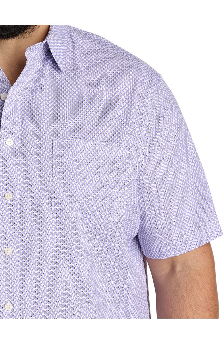 Untuckit Fit by Dxl Big & Tall Crofton Wrinkle-Free Performance Geometric Print Sport Shirt, Alternate, color, 