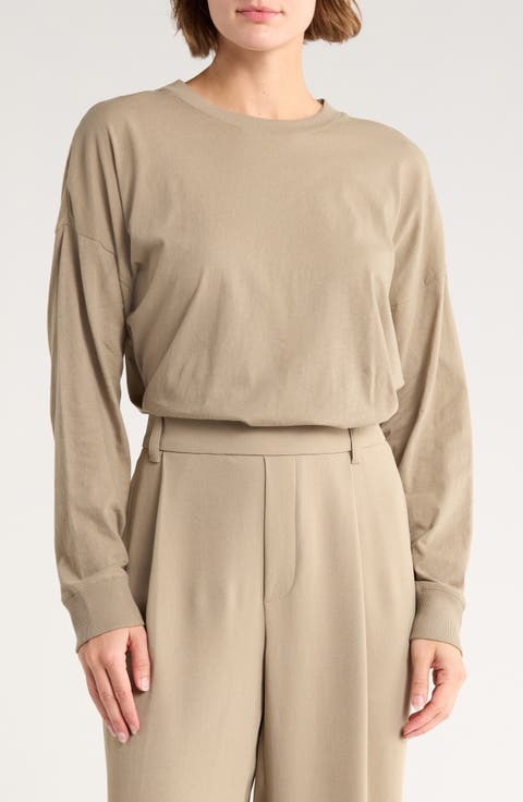 Long Sleeve Drop Shoulder Top