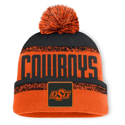 Men's Fanatics Orange/Black Oklahoma State Cowboys Thrive Cuffed Knit Hat with Pom
