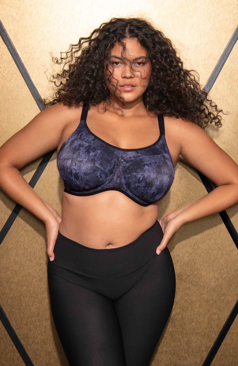 Elomi Underwire Sports Bra, Alternate, color, Stormy Haze