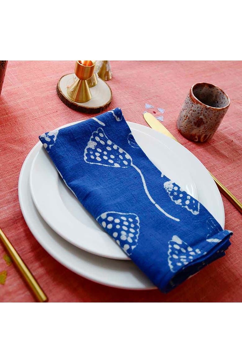 Sustainably Made Table Napkins, Alternate, color, Blue