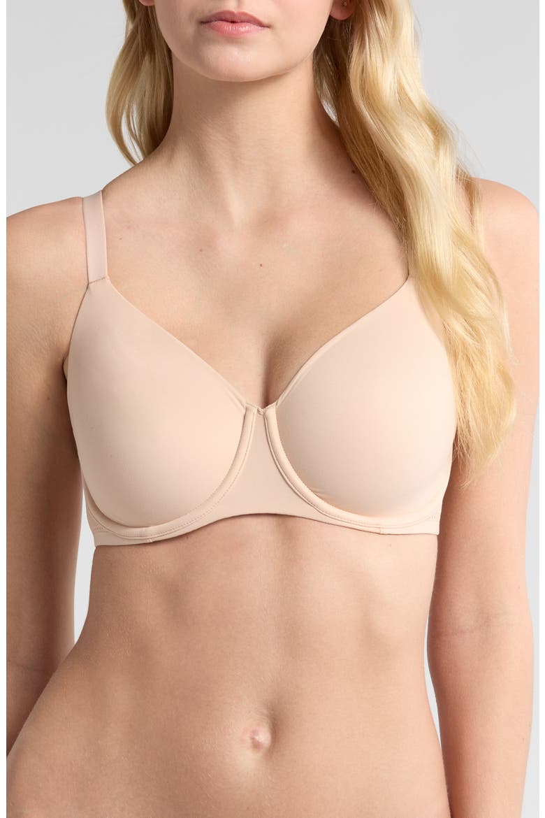 Easy Bliss Seamless Unlined Underwire Minimizer Bra, Main, color, BLUSH