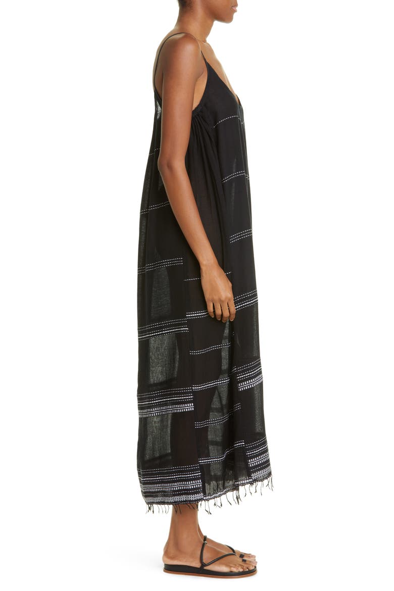Leliti Cotton Blend Cover-Up Slipdress, Alternate, color, BLACK