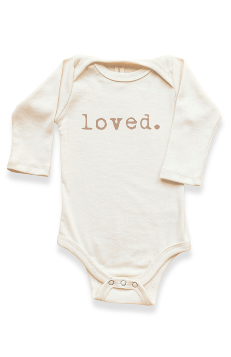 Loved - Organic Long Sleeve Baby Bodysuit