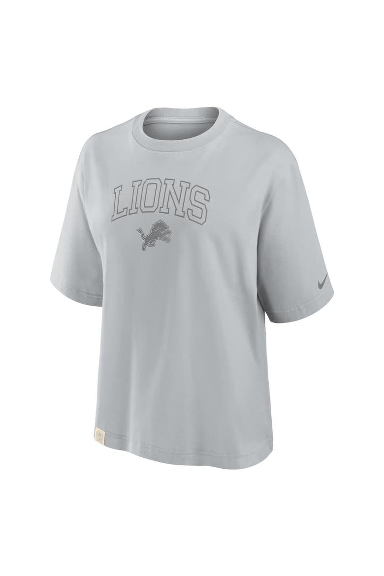 Women's Nike Gray Detroit Lions Glory Arch Boxy T-Shirt, Alternate, color, Gray