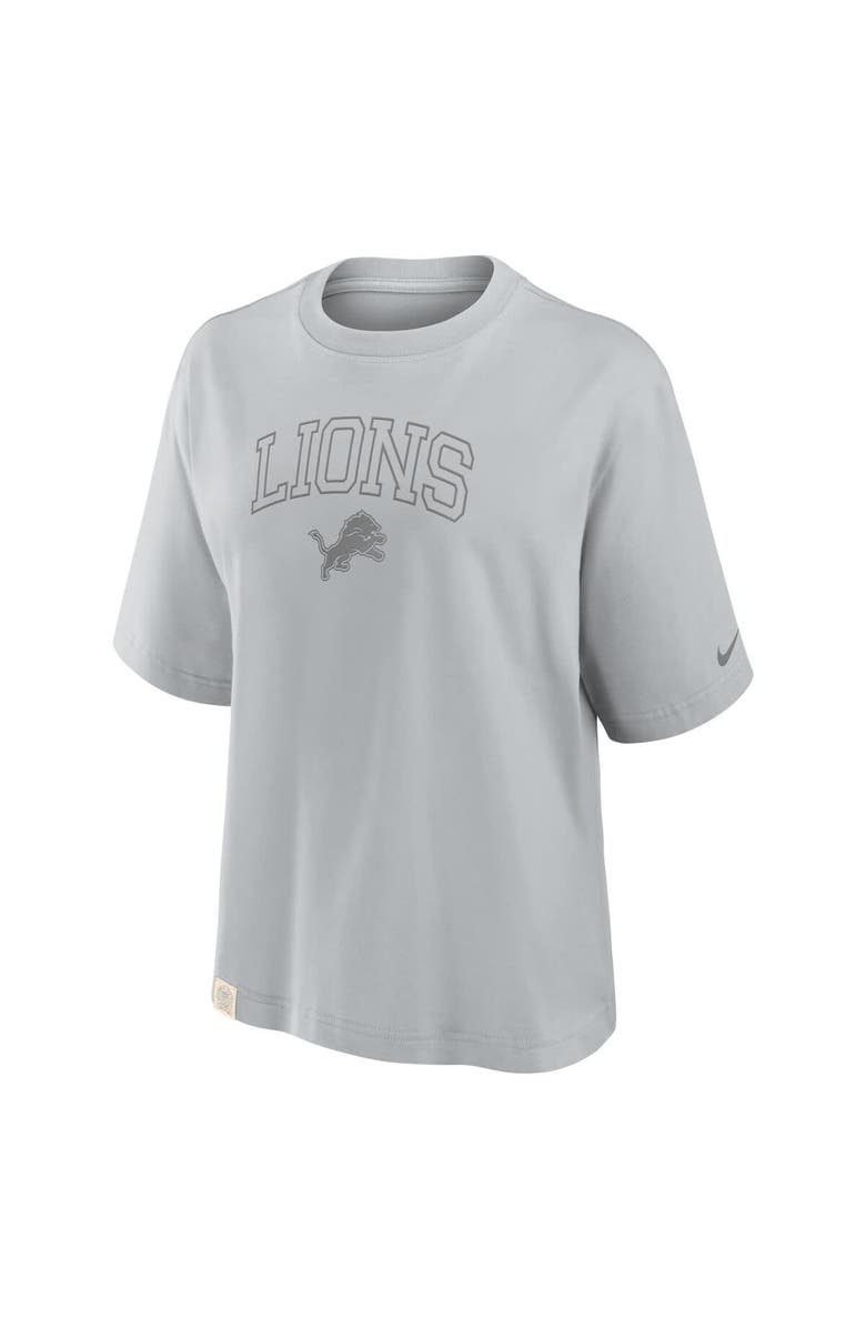 Nike Women's Nike Gray Detroit Lions Glory Arch Boxy T-Shirt, Alternate, color, Gray