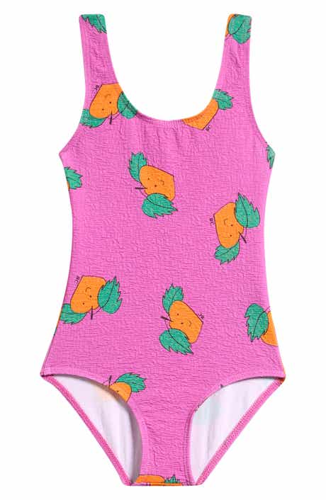 Kids' Tangerine One-Piece Swimsuit