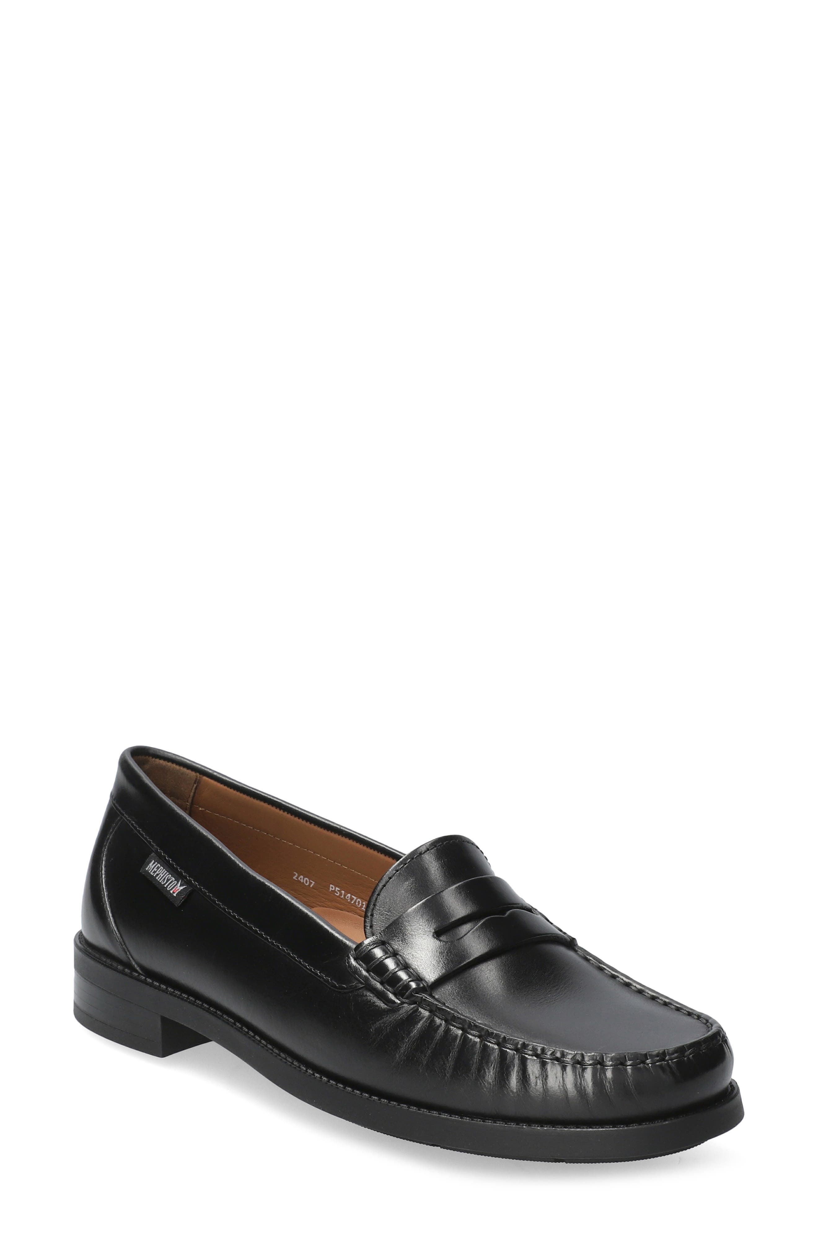Mephisto Neda Penny Loafer, Main, color, Black