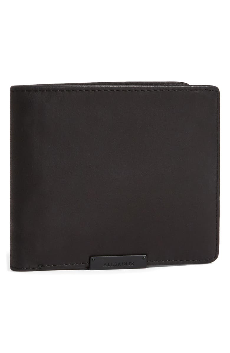 AllSaints Blyth Leather Bifold Wallet, Alternate, color,