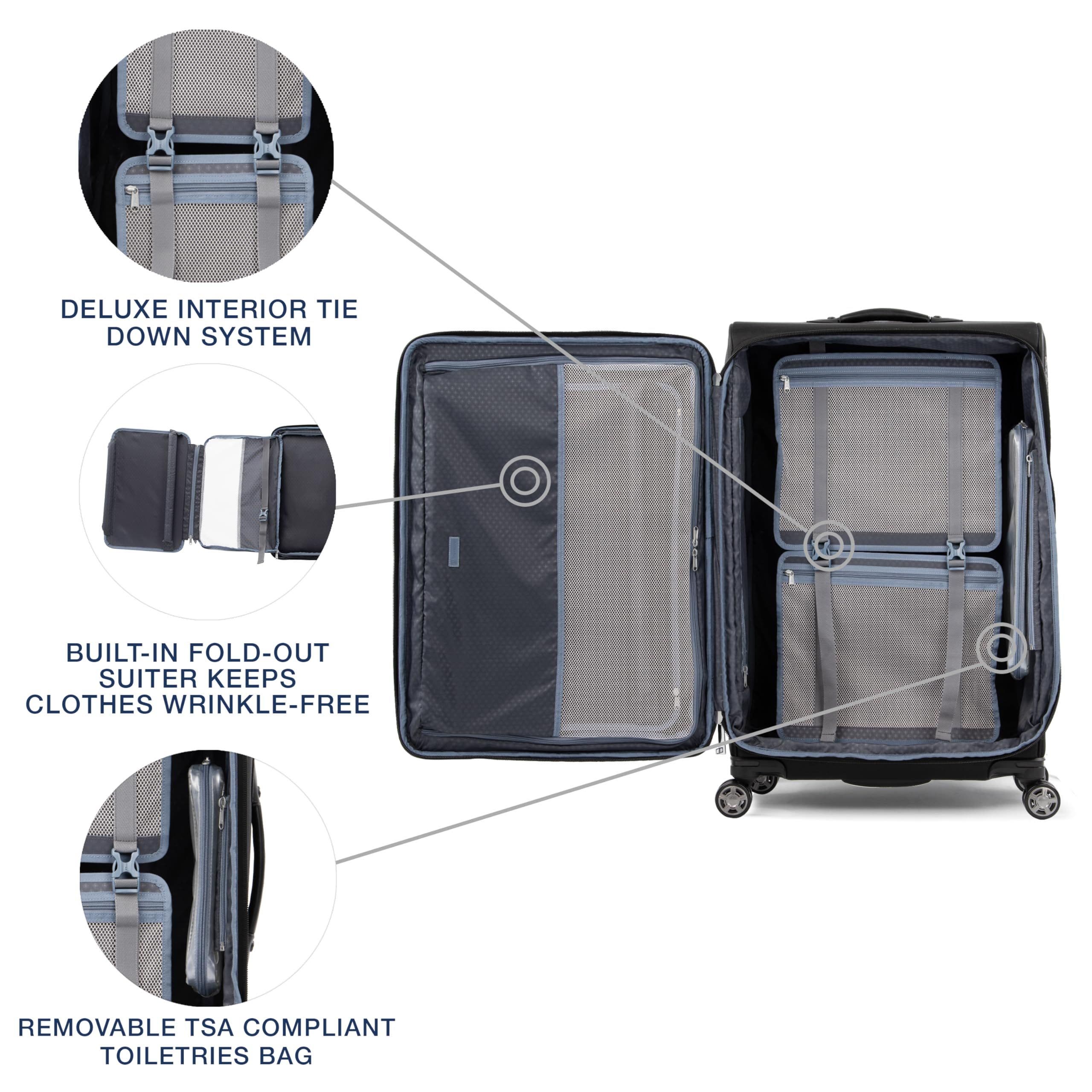 TRAVELPRO Platinum Elite Softside Expandable Large 29-Inch Checked Luggage, Alternate, color, Shadow Black