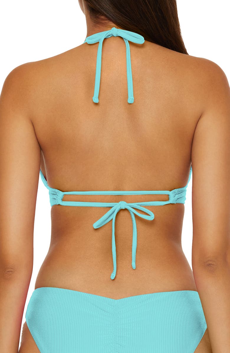 Becca Monte Carlo Halter Bikini Top, Alternate, color, Oasis