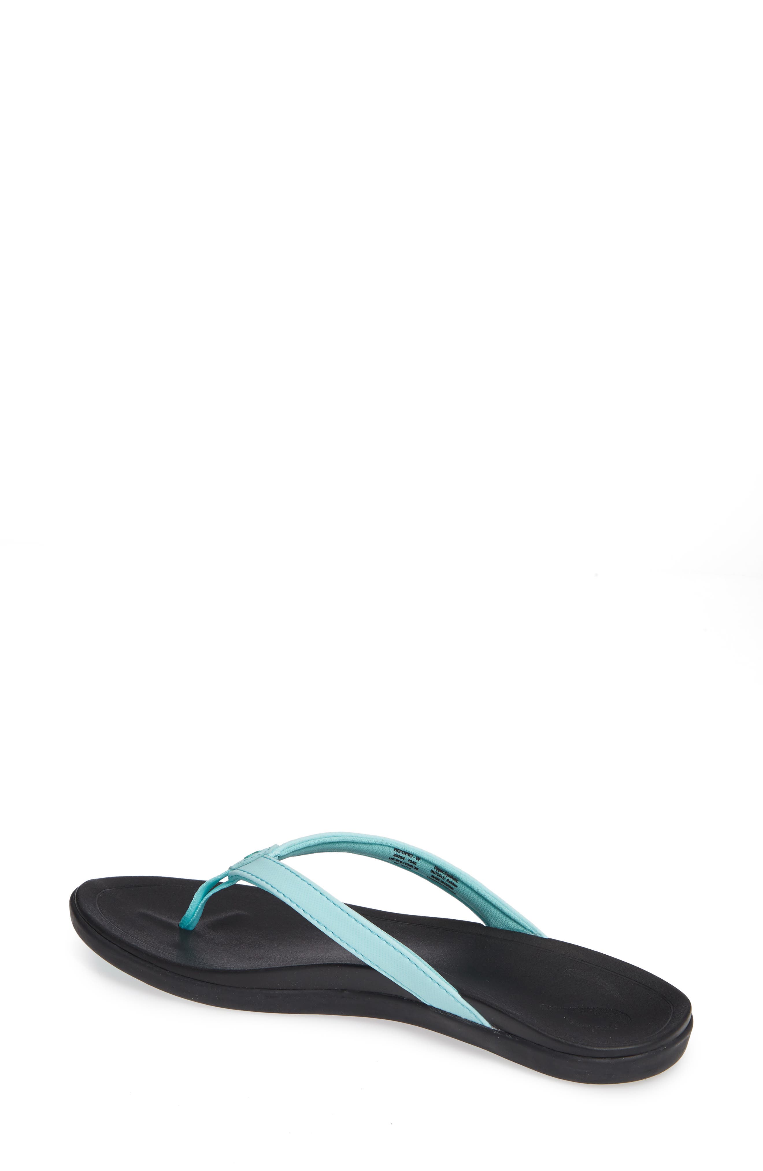 Ho Opio Flip Flop, Alternate, color, LAGOON/ BLACK FABRIC