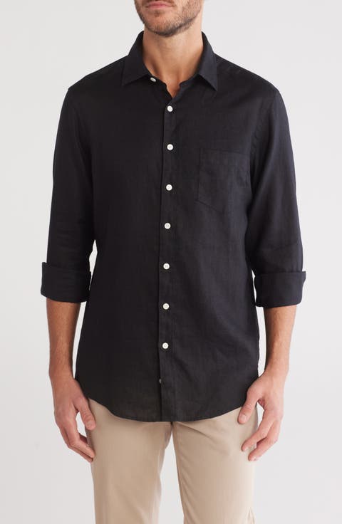 Willowbank Sports Fit Linen Button-Up Shirt