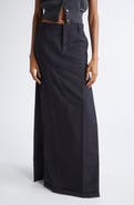 Alexander Wang Wool & Mohair Tailored Maxi Skirt