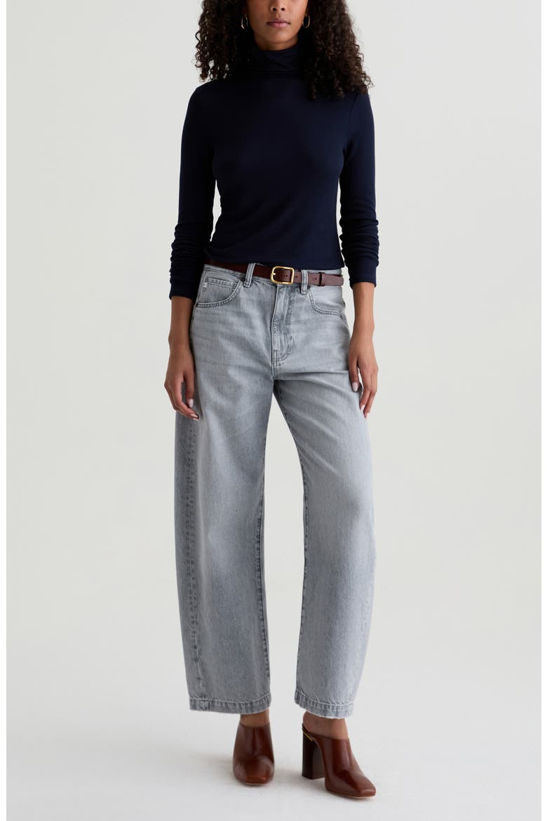 Hattie High Waist Barrel Leg Jeans, Alternate, color, AL FRESCO